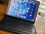 img 1 attached to CHESONA 360° Rotatable iPad 9th Gen Keyboard Case - Slim Cover with 7 Color Backlit, Apple Pencil Holder, Compatible with iPad Air 3rd Gen & iPad Pro 10.5 Inch - Black review by Kyle Terry