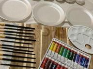 img 1 attached to TRANSON Acrylic Paint Set 12-Color With 3 Paint Brushes For Craft Canvas Rock Art Painting review by Adam Aponte
