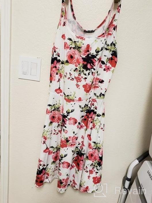 img 1 attached to Women'S Sleeveless Floral Midi Dress - FENSACE Scoop Neck Flared Tank Style review by Sean Skinner