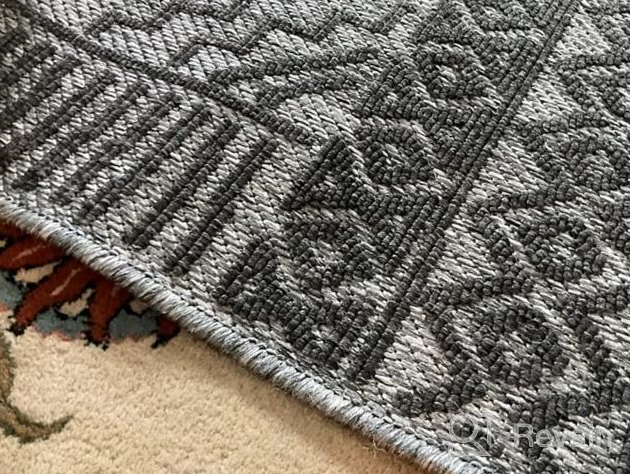 img 1 attached to Loloi II Rainier Collection RAI-07 Dove Grey Indoor Outdoor 7'10"X10'10" Area Rug review by Angela Stephenson