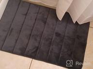 картинка 1 прикреплена к отзыву ROSMARUS Memory Foam Bath Mat - Non-Slip Water Absorbent Rug For Bathroom Floor & Tub - Ultra Soft Grey Shower Mat With PVC Backing от Jim Agosta