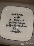 img 1 attached to Schwousi Ceramic Ring Dish Jewelry Tray For Close Friends And Family Members - Perfect For Gifts For Best Friend, Mother, Grandma, Aunt, Or Sister review by Bill Sorenson