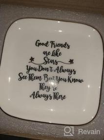 img 5 attached to Schwousi Ceramic Ring Dish Jewelry Tray For Close Friends And Family Members - Perfect For Gifts For Best Friend, Mother, Grandma, Aunt, Or Sister