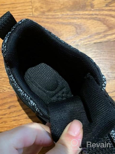 img 1 attached to HOBIBEAR Kids Sneakers: Lightweight, Breathable Running Shoes For Boys & Girls With Hook And Loop Closure (Toddler/Little Kid/Big Kid) review by Sammie Prince