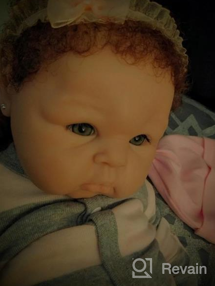 img 1 attached to 👶 Vollence Lifelike Full Body Silicone Baby Doll - 23 inch Realistic Newborn Girl Doll, Non-Vinyl Reborn Baby Doll review by Steven Lewis