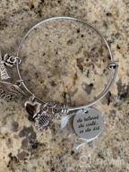 img 1 attached to 🎓 TASBERN Graduation Gift Jewelry 2021 - She Believed She Could, So She Did Inspirational Charm Bracelet for High School & College Graduates - Gifts for Her, Senior Daughter, Teens review by Jasmine Penny