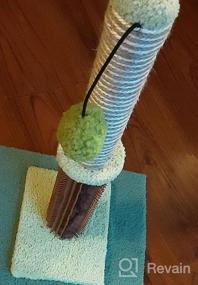 img 7 attached to Sturdy Double Base Plate Cat Scratching Post With Self Groomer - Ideal For Indoor Kittens, Jaoul 21 Design