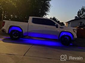 img 6 attached to Enhance Your Vehicle'S Appearance With MICTUNING Q1 RGBW LED Rock Lights - 4 Pods Of Multicolor Underglow Lighting With Bluetooth Controller, Music Mode, And Complete Wiring Kit