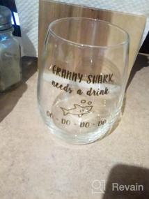 img 5 attached to Libbey 15Oz Stemless Wine Glass With 'Baby Shark Do Do Do' Funny Novelty Saying For Your Loved Ones, Babe