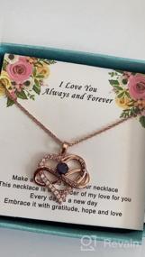 img 5 attached to Ожерелье с подвеской Infinity Love: ожерелья с камнем Sovesi для женщин, идеальный подарок на день рождения для сестер и девочек