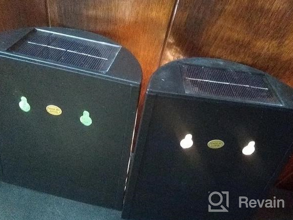 img 1 attached to Black Bird Dusk To Dawn Solar Wall Lights - Perfect Outdoor Porch Lights (2-Pack) review by Nick Moo