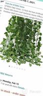 img 1 attached to Artificial Hanging Vines, 12 Pack 84 Feet Fake Green Leaf Garlands Home Office Garden Outdoor Wall Greenery Cover Jungle Party Decoration review by Brandon Selpasoria