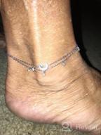 img 1 attached to Layered Anklet for Women - 925 Sterling Silver Moon and Star Ankle Bracelet, Adjustable Summer Beach Anklets Jewelry Gifts for Women, Wife, Girls - ATTRACTTO review by Karen Gaiser