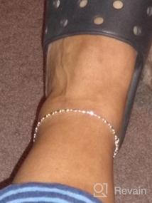 img 8 attached to Sterling Silver Diamond-Cut Anklet: MiaBella'S Italian-Made Bead Ball Chain For Women And Teens