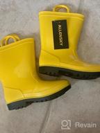 img 1 attached to 👦 ALLENSKY Kids Rain Boots: Easy-on Handles for Little Kids & Toddler Boys and Girls - Waterproof and Durable review by Michael Nastanovich