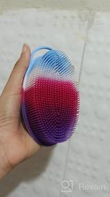 img 5 attached to Easy-To-Clean Avilana Silicone Body Scrubber With Exfoliating Properties - Hygienic Alternative To Loofah With Long-Lasting Results - Includes Gray Body And Face Combo