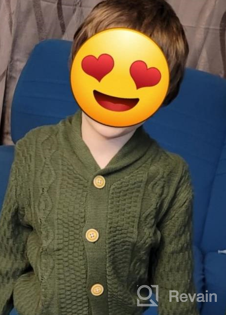 img 1 attached to Premium Quality Gioberti Kids and Boys Shawl Collar Cardigan: 100% Cotton Knitted Sweater review by Chad Jeffries