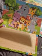 img 1 attached to Large Size Wooden Jigsaw Puzzles For Kids 2-5 Years Old - 4 Puzzle Set Of 24 Pieces For Preschoolers And Toddlers, Ideal For Developing Brain Skills And Coordination (11.8 X 8.9 X 0.24 Inches) review by Orwin Greener
