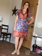 img 1 attached to Bohemian Flair: ZESICA'S Floral Print Mini Dress For Women'S Summer Wardrobe review by Myel Shuey