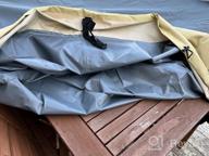img 1 attached to Outdoor Patio Table Cover 90" L X 60" W X 28" H Waterproof & Heavy Duty 600D Tough Oxford Cloth Rectangular Furniture Covers For Dining Set review by Justin Reedy