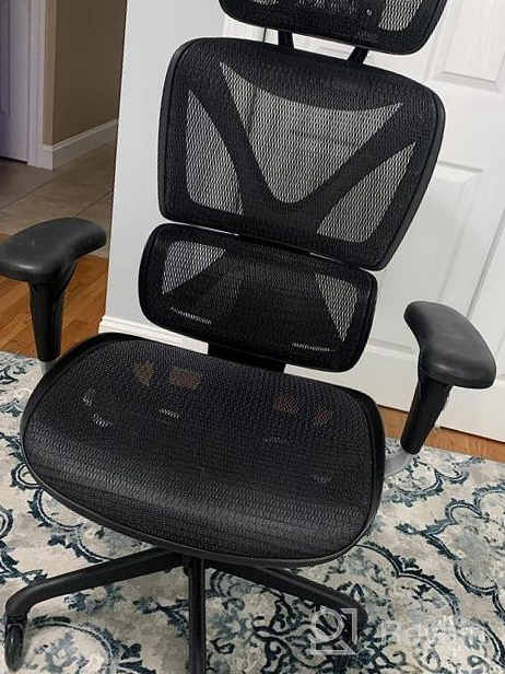 img 1 attached to GABRYLLY Office Chair: Large Ergonomic Desk Chair with Lumbar Support, 3D Armrest, and Breathable Mesh - Ultimate Comfort for Work or Study review by Jacob Jefferson
