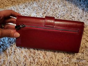 img 8 attached to Stay Organized And Secure With Women'S RFID Leather Wristlet Wallet - Large Phone, Checkbook Holder And Zipper Pocket All-In-One!