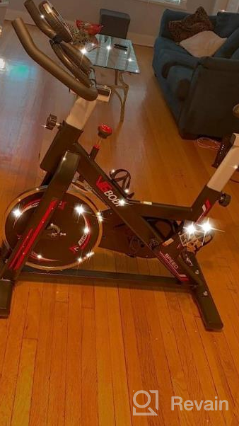 img 1 attached to Get Fit With VIGBODY Stationary Indoor Cycling Bike: Comfortable Seat Cushion And LCD Monitor For Cardio Home Workout review by Johnathan Hegie