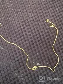 img 3 attached to Bling For Your Buck: 18K Gold Over Sterling Silver .8mm Thin Italian Box Chain Necklace, Sizes 14-40