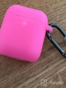 img 7 attached to Protect Your AirPods In Style With Hamile'S Front LED Visible Silicone Case - Perfect For Both Men And Women, Compatible With AirPods 1 & 2, With Keychain In Trendy Yellow Green-Nightglow Green