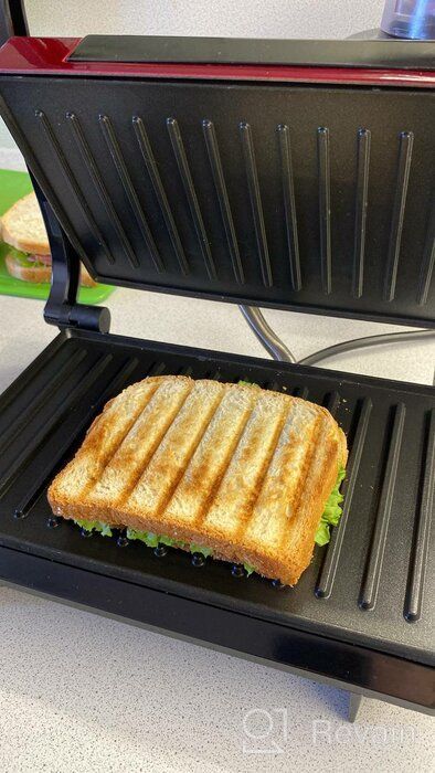 img 1 attached to Sandwich maker Kitfort KT-1609 Panini Maker, red review by Anastazja Awgustinop ᠌