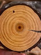 img 1 attached to 🌳 30Pcs Unfinished Wood Slices 2.4"-2.8" | Natural Wooden Circle Kit with Pre-drilled Hole for Rustic Wedding Decorations, Round Coasters, Halloween & Christmas Ornaments | DIY Arts & Crafts review by Aaron Johnson