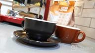 img 1 attached to Ceramic Latte Art Cup And Saucer Set - Perfect For Latte And Cappuccino, Ideal For Coffee Shop And Barista - Matte Orange Color, 10.5 Oz Capacity review by Travis Karren
