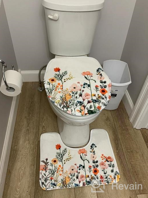 img 1 attached to Complete Your Bathroom Look With Our 3-Piece Flower Bath Mat Set - Soft, Absorbent, And Non-Slip review by Pat Nard