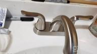 img 1 attached to Lead-Free Oiled Rubbed Bronze Single Handle Commercial Bathroom Faucet For Basin Sink With Pop-Up Drain Assembly - 4 Inch Centerset Vanity Faucet And Basin Mixer Tap By WOWOW review by Vaibhav Karger