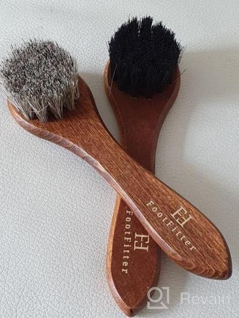 img 1 attached to Travel-Ready FootFitter German-Made Horsehair Shoeshine Dauber Brush Set For Perfect Shoe Care review by Felicia Gonzalez