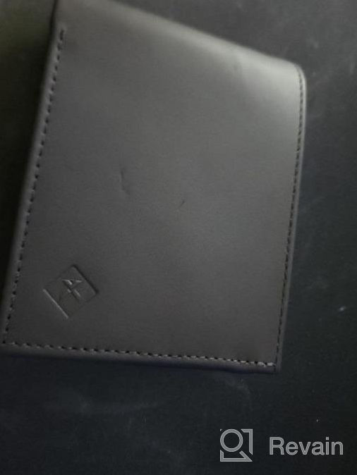 img 1 attached to Kolossus Wallet For Men, Full Grain Leather, Minimalist Slim, RFID Blocking, Billfold With 6 Card Slots (Black) review by Bryan Reynolds