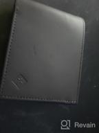 img 1 attached to Kolossus Wallet For Men, Full Grain Leather, Minimalist Slim, RFID Blocking, Billfold With 6 Card Slots (Black) review by Bryan Reynolds