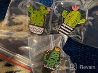 img 1 attached to 🌵 Set of 3 Cute Cactus Enamel Pins - 2 Adorable Cactus Girls and 1 Cactus Guy - 1 Inch Funny Backpack, Hat, Clothing, and Jean Pins - Charming Accessories for Cute Jewelry review by Janet Battle
