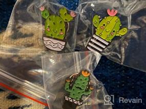 img 5 attached to 🌵 Set of 3 Cute Cactus Enamel Pins - 2 Adorable Cactus Girls and 1 Cactus Guy - 1 Inch Funny Backpack, Hat, Clothing, and Jean Pins - Charming Accessories for Cute Jewelry