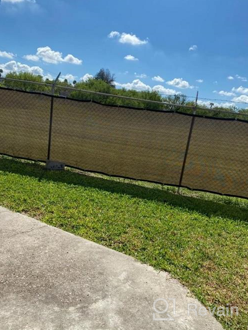 img 1 attached to TANG Sunshades Depot Brown 5X12' FT Privacy Fence Screen Temporary 150 GSM Heavy Duty Windscreen Fence Netting Fence Cover With Zipties 88% Privacy Blockage Excellent Airflow 3 Years Warranty review by John Ortiz