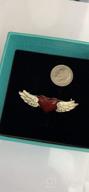 img 1 attached to ❤️ Captivating Red Heart White Wing Angel Wings Lapel Brooch: A Sentimental Pin for Girls' Love review by Durward Carlson