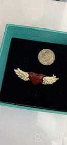 img 2 attached to ❤️ Captivating Red Heart White Wing Angel Wings Lapel Brooch: A Sentimental Pin for Girls' Love