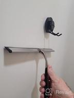 img 1 attached to 🚿 Leverloc Stainless Steel Shower Squeegee - 12 Inch with Suction Cup Hook Holder & Microfiber Cloth - Ideal for Glass Doors, Mirrors, Car Windows, and Bathrooms review by Alonzo Wilkins