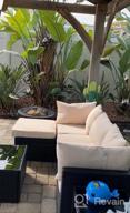 img 1 attached to 5 Piece Beige Waleaf Outdoor Sectional Sofa Set - All Weather Rattan Conversation Set With Glass Table & Cushions review by Wendy Bengtson
