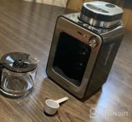 img 1 attached to Viante Mini Coffee Maker With Grinder Built In Grind And Brew. Bean To Cup Uses Whole Coffee Beans Or Ground Coffee 4 Cups Glass Carafe Coffee Strength Selector Compact Size review by Sharon Watson