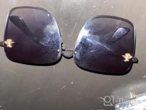 img 6 attached to Женский модный подарок: большие солнцезащитные очки CdyBox с градиентной квадратной пчелой