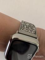 img 1 attached to Sparkling Black Crystal Bracelet Apple Watch Band For Women - Compatible With Apple Watch Series 8, Series 7, SE, Series 6/5/4/3 - 40Mm/41Mm/38Mm review by Paul Lawson