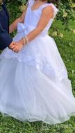 img 1 attached to Elegantly Adorned Tulle Flower Girls' Clothing with Appliques Sleeves review by Amy Dixon