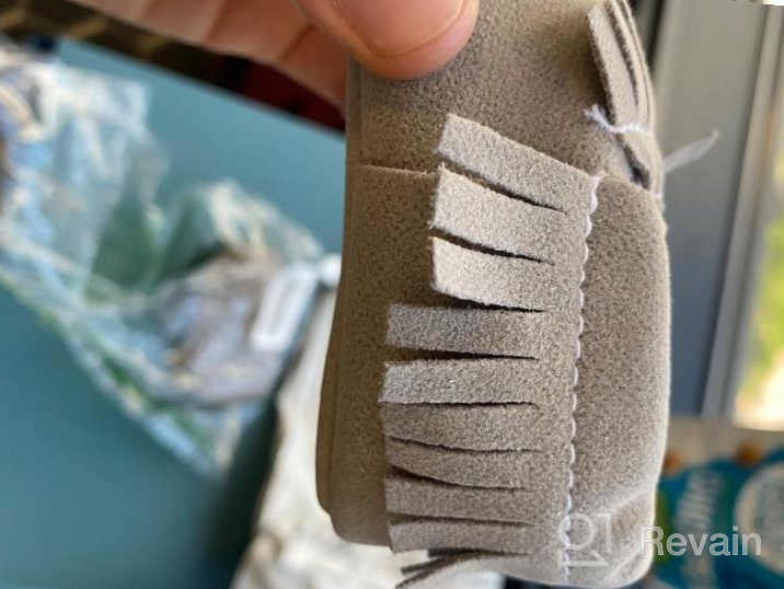 img 1 attached to Adorable And Comfortable Baby Moccasins: Delebao Soft Sole Tassel Crib Shoes review by Steve Rohde