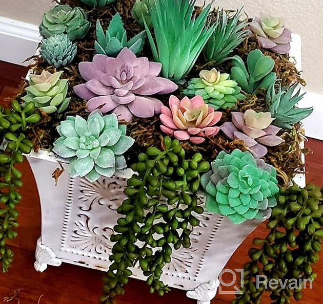 img 1 attached to 12 Pcs Unpotted Faux Succulent Plants - Small Plastic Assortment For Craft, Party Decor & Garden Outdoor review by Gary Revils